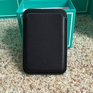 Tieks Black Leather Card Wallet